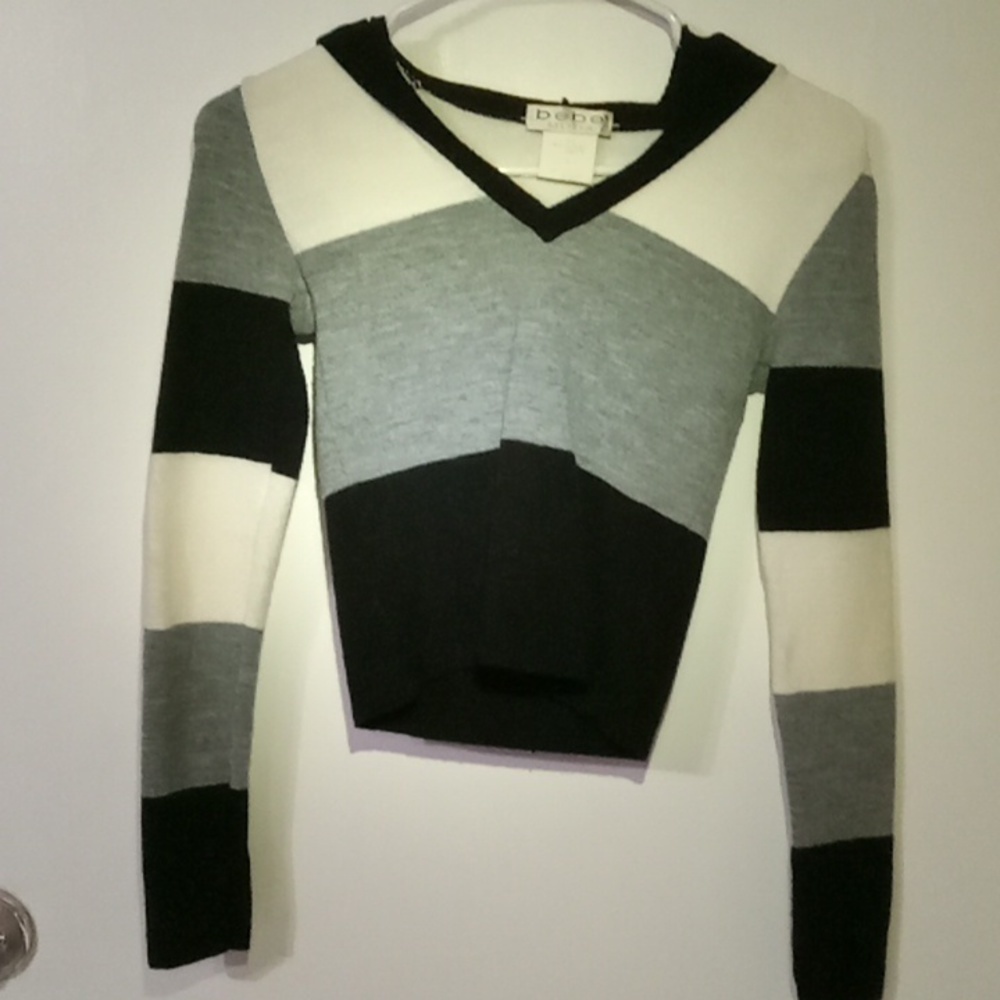 Vintage Bebe Moda✴️ Color Block Womans Hoodie NWOT France 🇫🇷